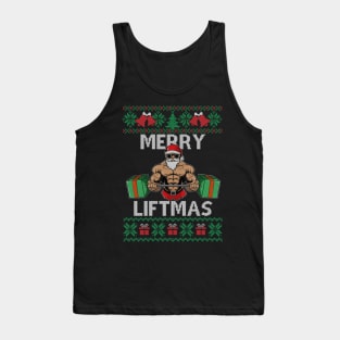Merry Liftmas Christmas Xmas Fitmas Fitness Santa Holiday 6 Tank Top